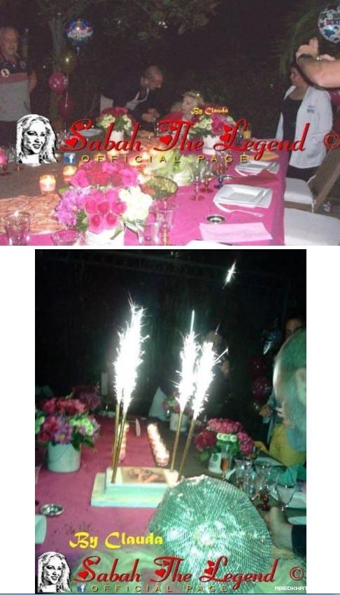 بالصور.. الشحرورة صباح تحتفل بعيد ميلادها مع الاصدقاء