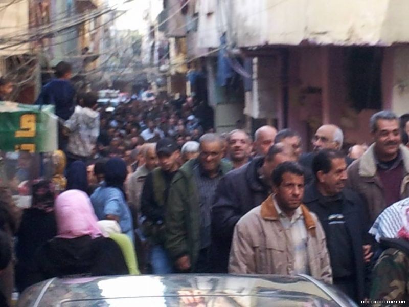 مسيرة جماهيرية للجبهة الشعبية في مخيم البداوي