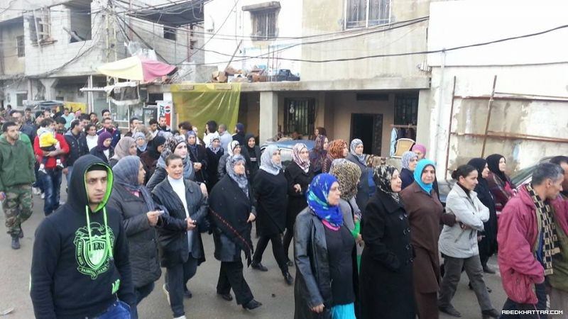 مسيرة جماهيرية للجبهة الشعبية في مخيم البداوي