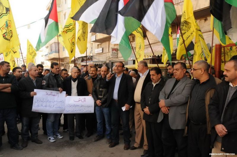 اعتصام جماهيري دعما للقيادة الفلسطينية في مخيم البداوي
