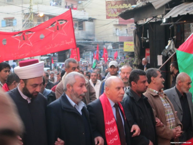 مسيرة جماهيرية في البداوي احتفالا بذكرى انطلاقة الجبهة الديمقراطية ال 45.