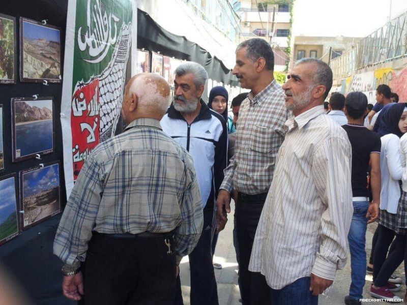 منظمة الشبيبة الفلسطينية تشارك بمعرض النادي الثقافي الفلسطيني  احياءً لذكرى العودة ، في شارع غسان كنفاني - مخيم البداوي