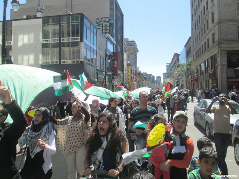 كندا || أكبر علم فلسطيني لأحياء ذكرى النكبة الـ66  في مدينة مونتريال