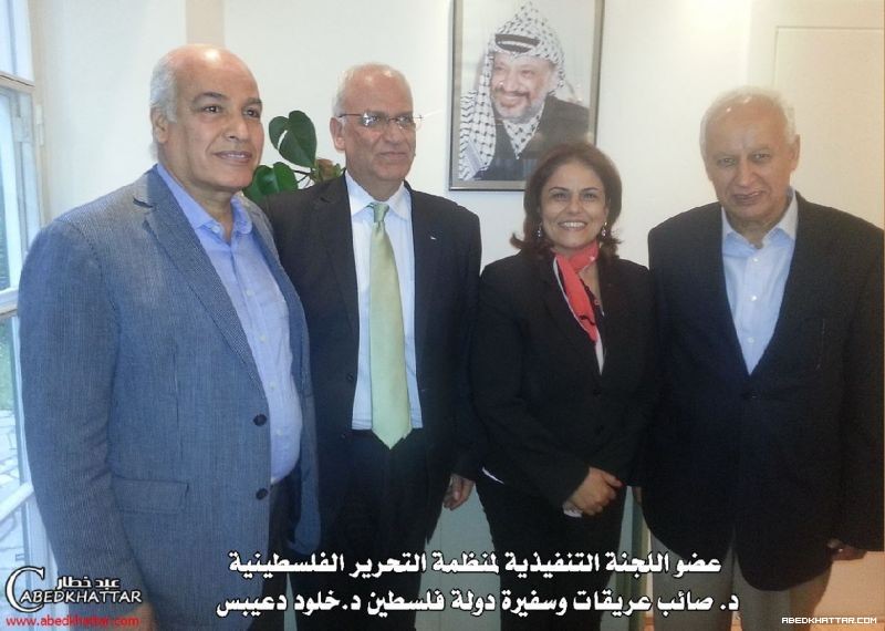 صائب عريقات يلتقي وفد من لجنة العمل الوطني الفلسطيني في برلين