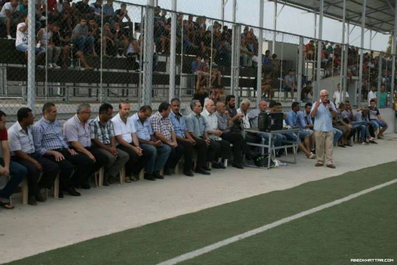 افتتاح دورة الشهيد القائد ابو علي مصطفى الثالثه عشر على ارض ملعب فلسطين في مخيم البداوي