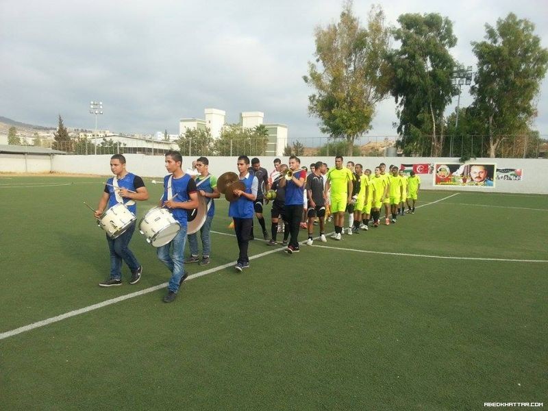 افتتاح دورة الشهيد القائد ابو علي مصطفى الثالثه عشر على ارض ملعب فلسطين في مخيم البداوي