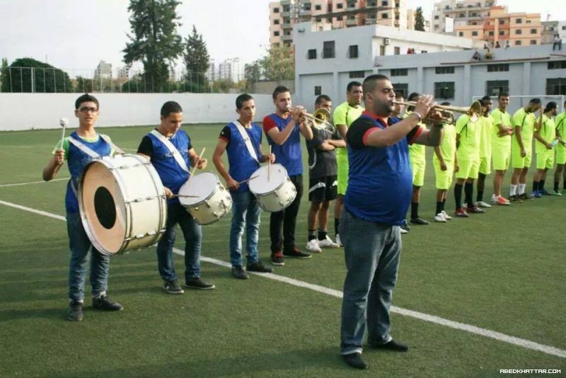 افتتاح دورة الشهيد القائد ابو علي مصطفى الثالثه عشر على ارض ملعب فلسطين في مخيم البداوي