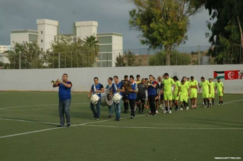 افتتاح دورة الشهيد القائد ابو علي مصطفى الثالثه عشر على ارض ملعب فلسطين في مخيم البداوي