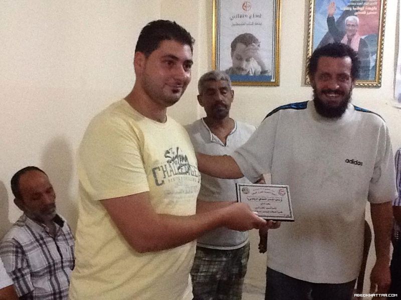 حفل توزيع جوائز و كؤؤس دورة الشهيد ابو علي مصطفى الثالثة عشر في مخيم البداوي