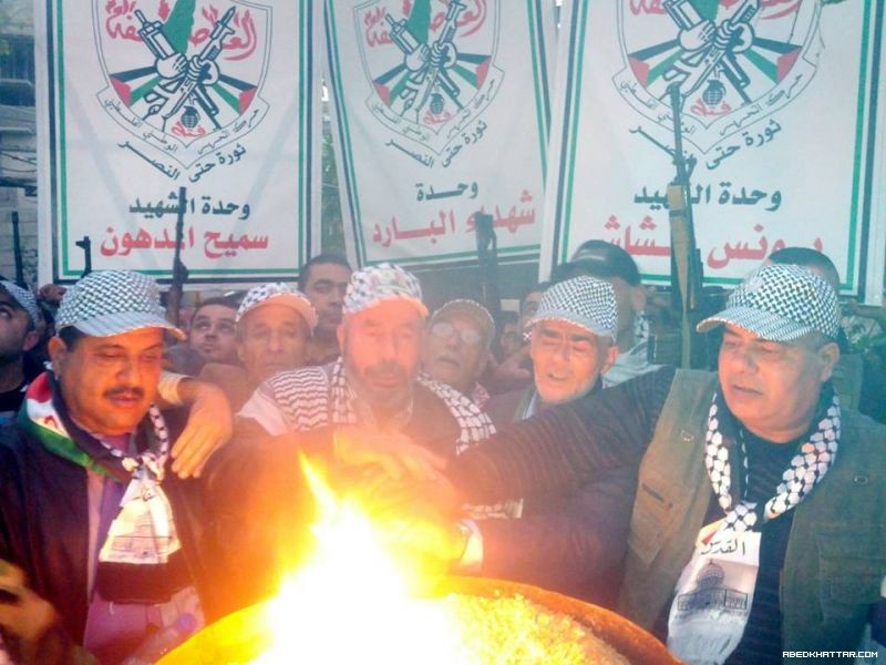 حركة فتح تضيء شعلتها الـ 50 في مخيم البداوي