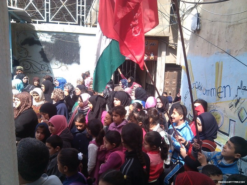 اعتصام للمنظمة النسائية الديمقراطية في مخيم البداوي‎
