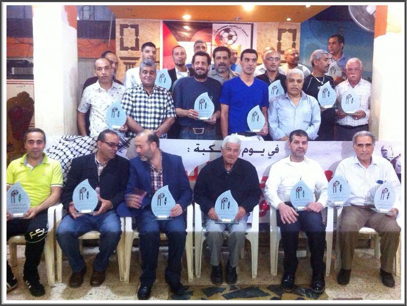 نادي شهداء جنين الرياضي يكرم نجوم الكرة الفلسطينية في مخيم البداوي