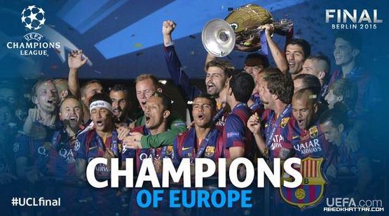 برشلونة يتوج بلقب بطل دوري أبطال أوروبا بفوزه على يوفنتوس