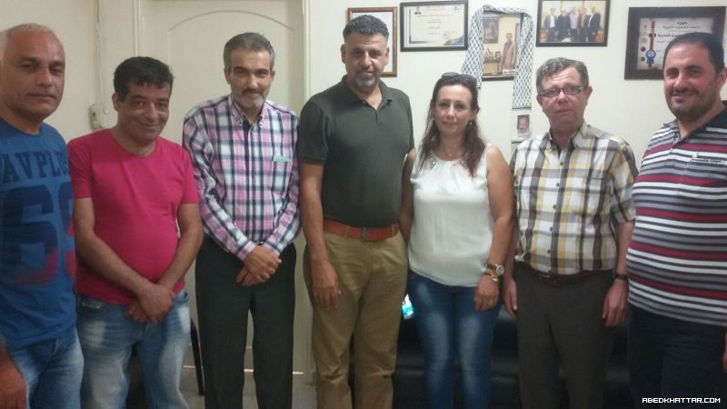 وفد من المكتب الإعلامي للجبهة الشعبية في لبنان زار د.عماد سعيد والأستاذ هيثم شعبان