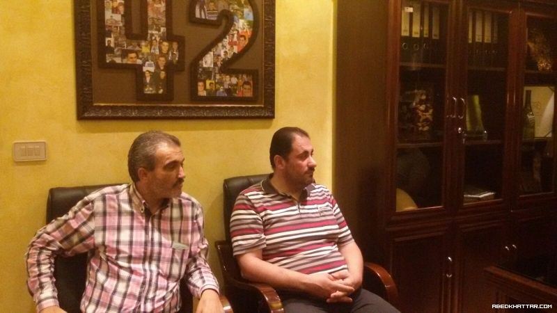 وفد من المكتب الإعلامي للجبهة الشعبية في لبنان زار د.عماد سعيد والأستاذ هيثم شعبان