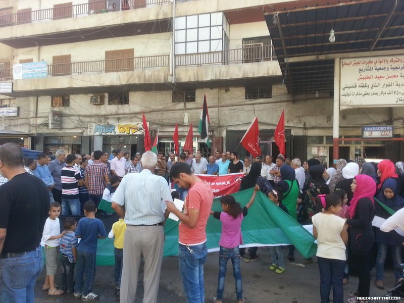 تجمع جماهيري دعما للانتتفاضة في مخيم البداوي‎