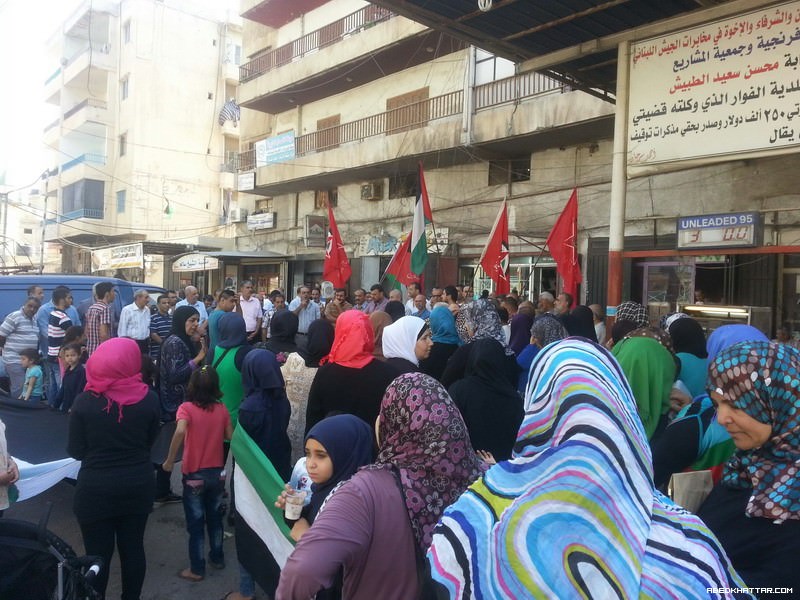 تجمع جماهيري دعما للانتتفاضة في مخيم البداوي‎