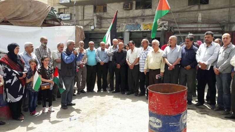 الفصائل الفلسطينية تحيي ذكرى النكبة في مخيم البداوي.