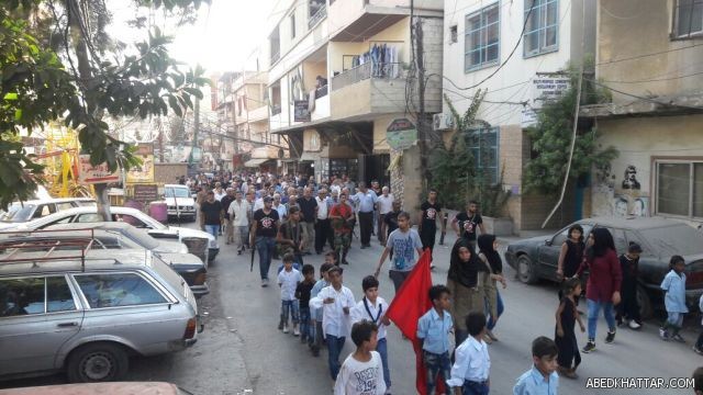 مسيرة في مخيم البداوي بمناسبة الذكرى الـ 15 لاستشهاد القائد أبو علي مصطفى